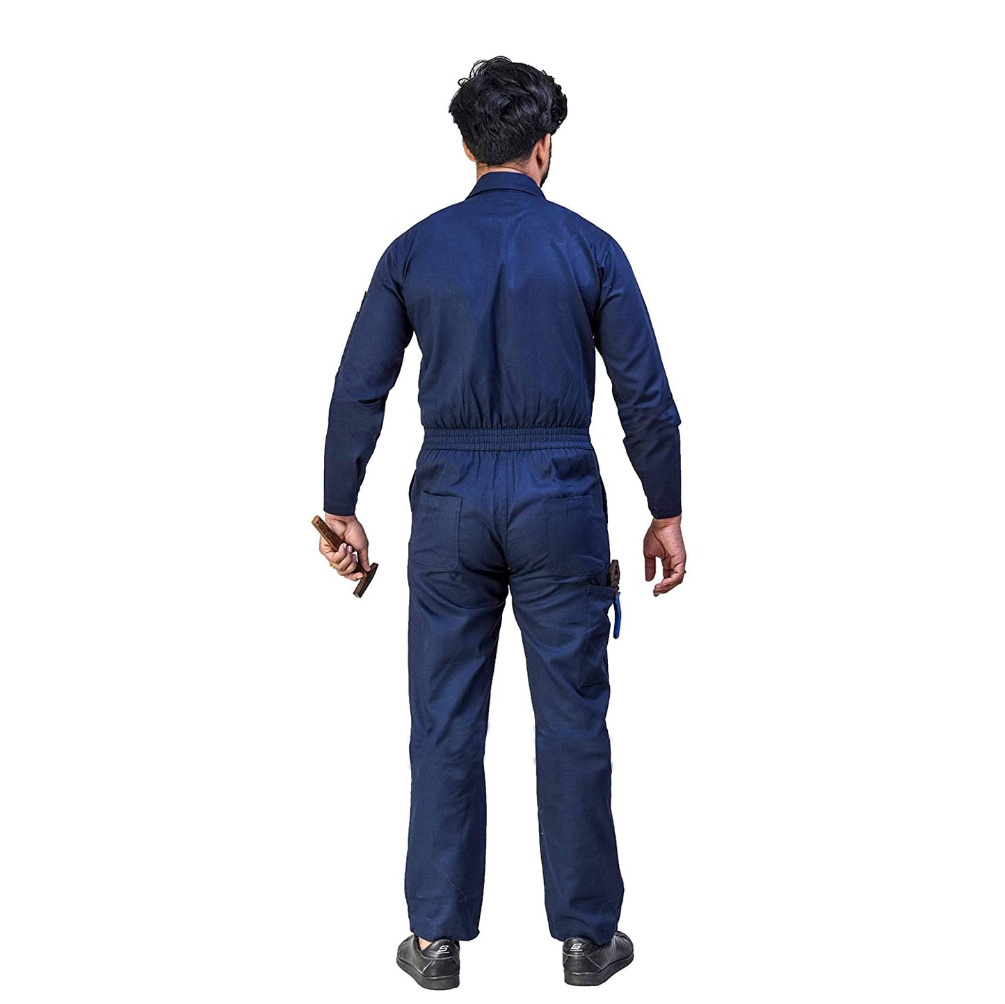 Men's Cotton Industrial Boiler Suit (Coveralls) with out Reflective Tape, 210 GSM, Navy Blue