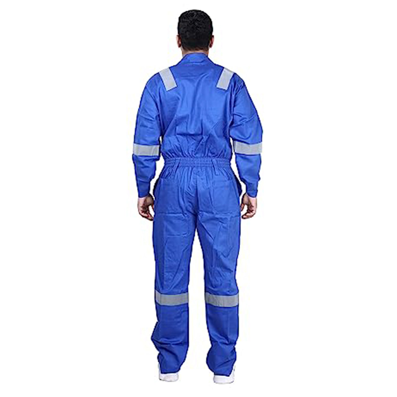 Men's Cotton Industrial Boiler Suit (Coveralls) with Reflective Tape, 210 GSM, Royal Blue